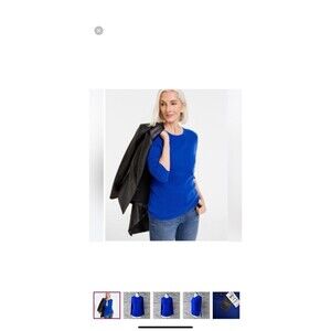 Charter Club NWT 100% Cashmere Sweater Cobalt Blue Size 2X